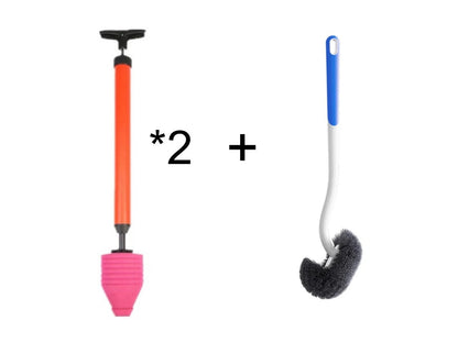 Drain Plunger High-Pressure Sealed Stainless Steel & Foam