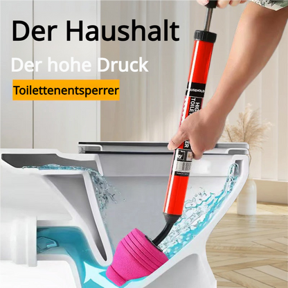Drain Plunger High-Pressure Sealed Stainless Steel & Foam