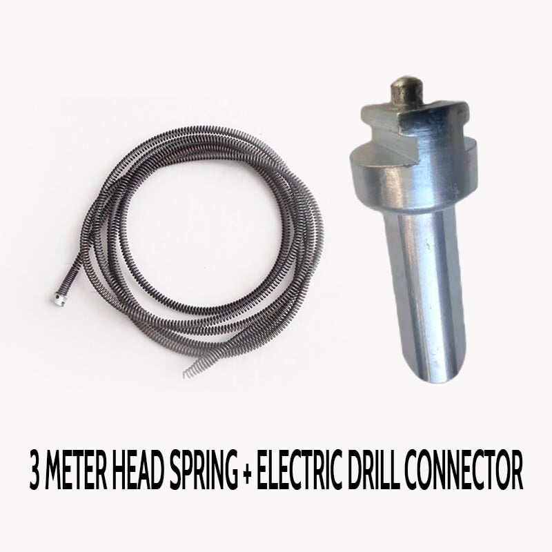 Drain Snake Flexible Manganese Steel Universal Drill Adapter