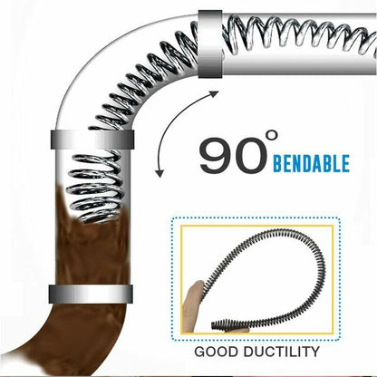 Drain Snake Flexible Manganese Steel Universal Drill Adapter