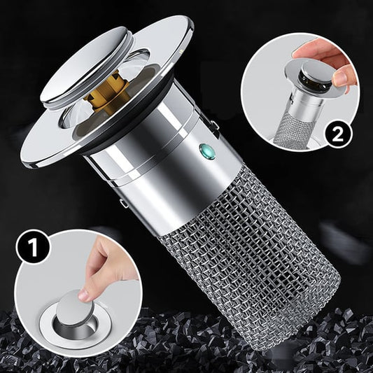 Drain Strainer Stainless Steel Fine Mesh Pop-Up