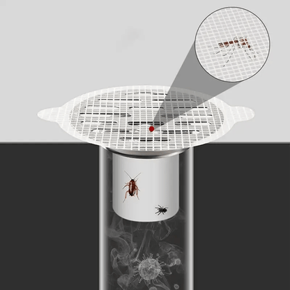 Drain Strainer Stickers Self-Adhesive Fiberglass Mesh Set of 10