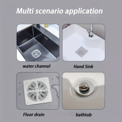 Drain Strainer Stickers Self-Adhesive Fiberglass Mesh Set of 10