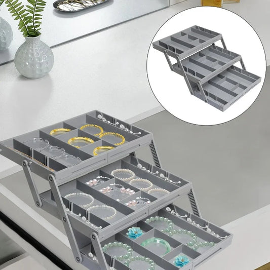 Drawer Organizer 3-Tier Foldable Adjustable Dividers