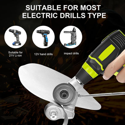 Drill Attachment Fits Most Drills Burr-Free Cutting