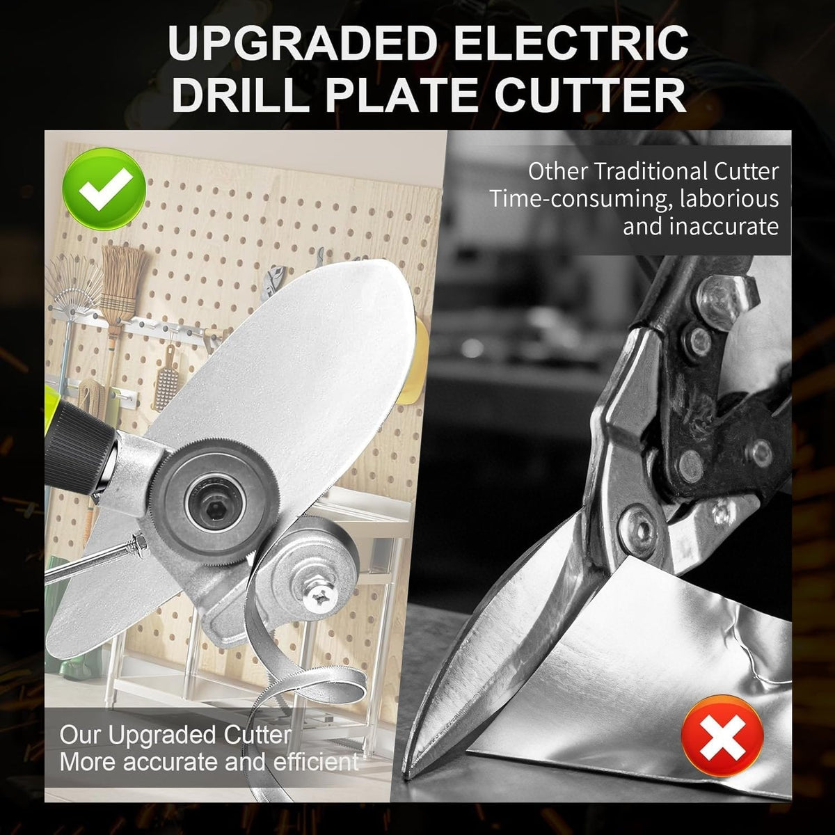 Drill Attachment Fits Most Drills Burr-Free Cutting