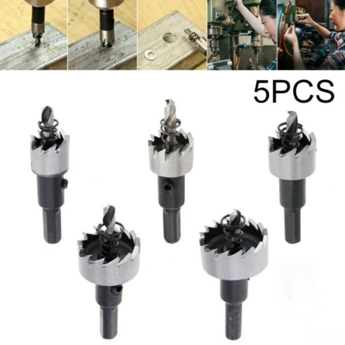 Drill Bit Set Carbide-Reinforced HSS Anti-Slip Set of 5