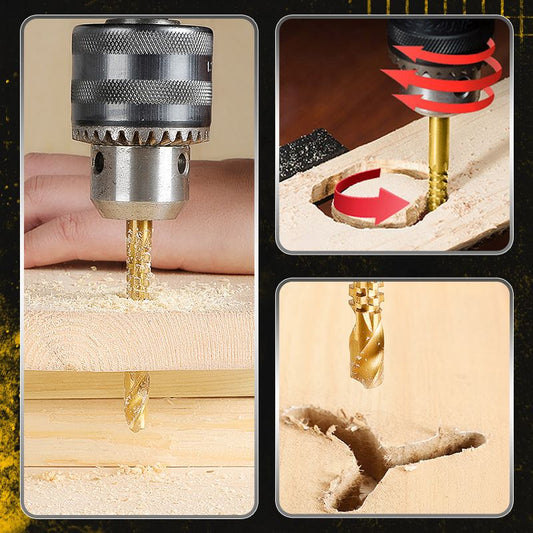 Drill Bit Set Titanium-Coated High-Speed Steel Set of 6