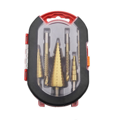 Drill Bit Set Titanium-Coated Step & Twist 6-Piece Case