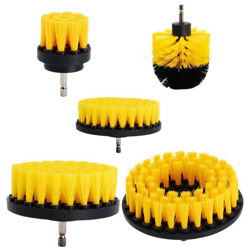 Drill Brush Set Fits Standard Drills Surface-Safe Bristles