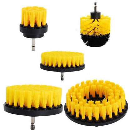 Drill Brush Set Fits Standard Drills Surface-Safe Bristles