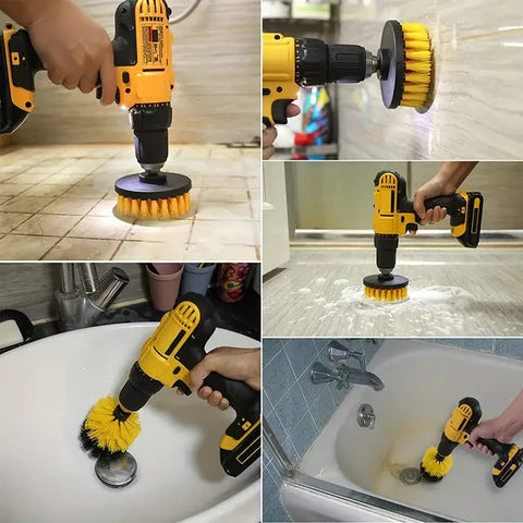 Drill Brush Set Universal Fit Non-Scratch Bristles