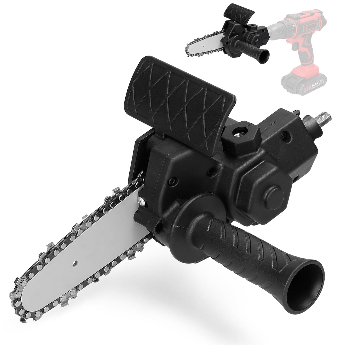 Drill Chainsaw Attachment Tungsten Blade Extra Handle
