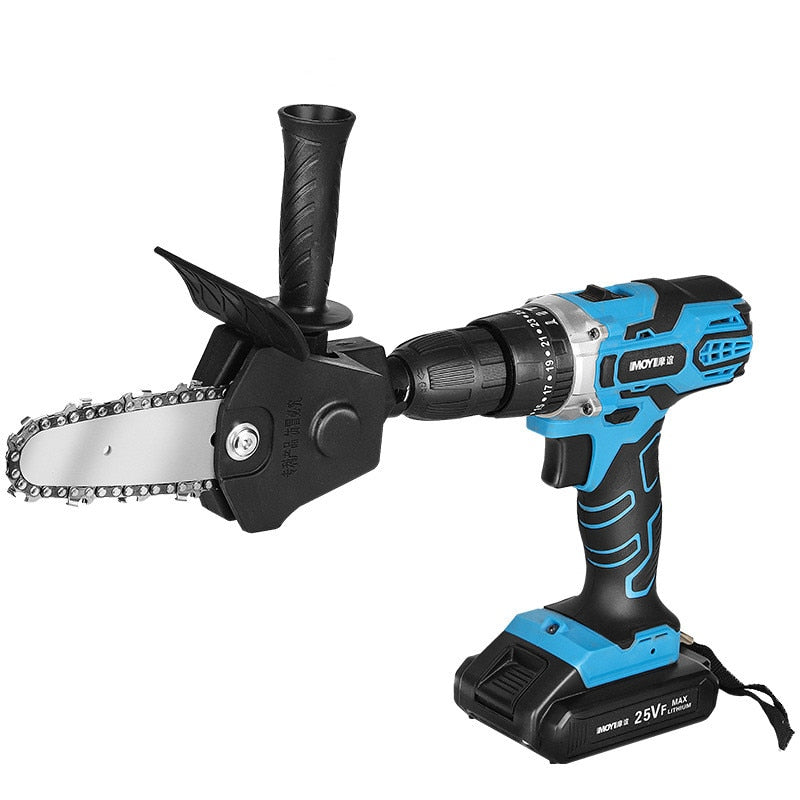 Drill Chainsaw Attachment Tungsten Blade Extra Handle