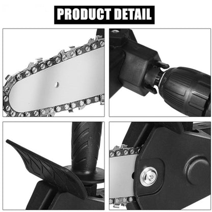 Drill Chainsaw Attachment Tungsten Blade Extra Handle