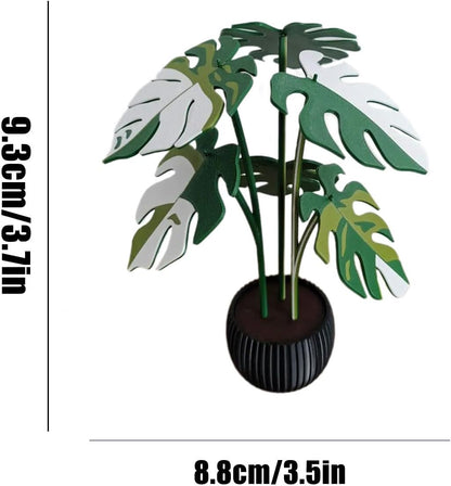 Drink Coaster Surface Protection Realistic Monstera Leaves