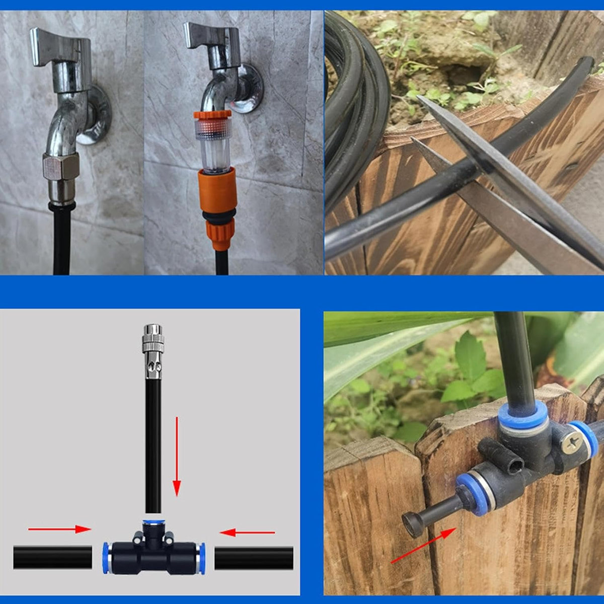 Drip Irrigation Kit 360 Degree Adjustable Sprinklers & Water-Saving