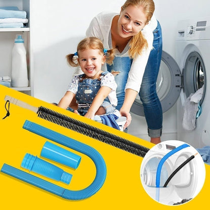 Dryer Vent Cleaning Kit Flexible Brush Universal Vacuum Adapter