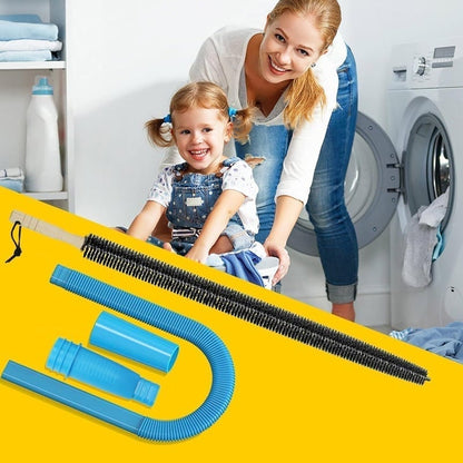 Dryer Vent Cleaning Kit Flexible Brush Universal Vacuum Adapter