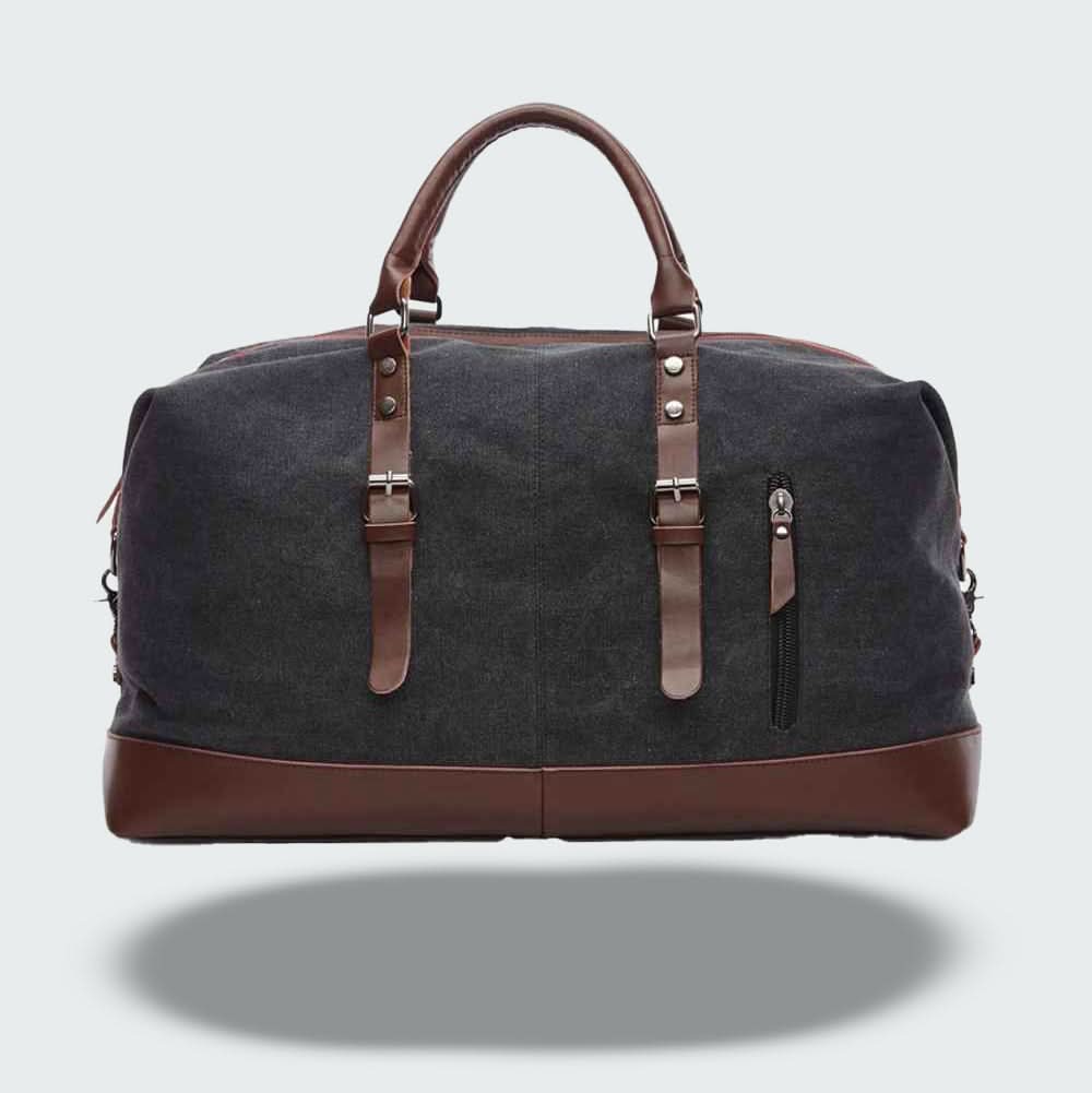 Duffel Bag Canvas & Leather Spacious Travel Design
