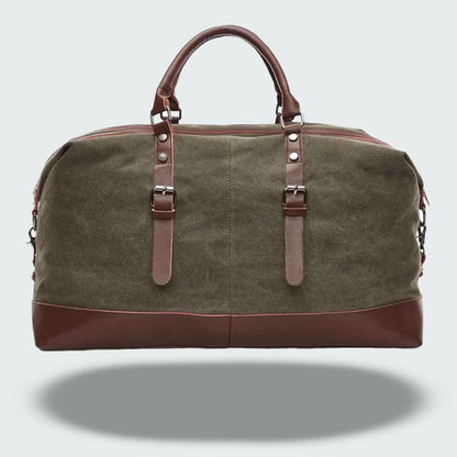 Duffel Bag Canvas & Leather Spacious Travel Design
