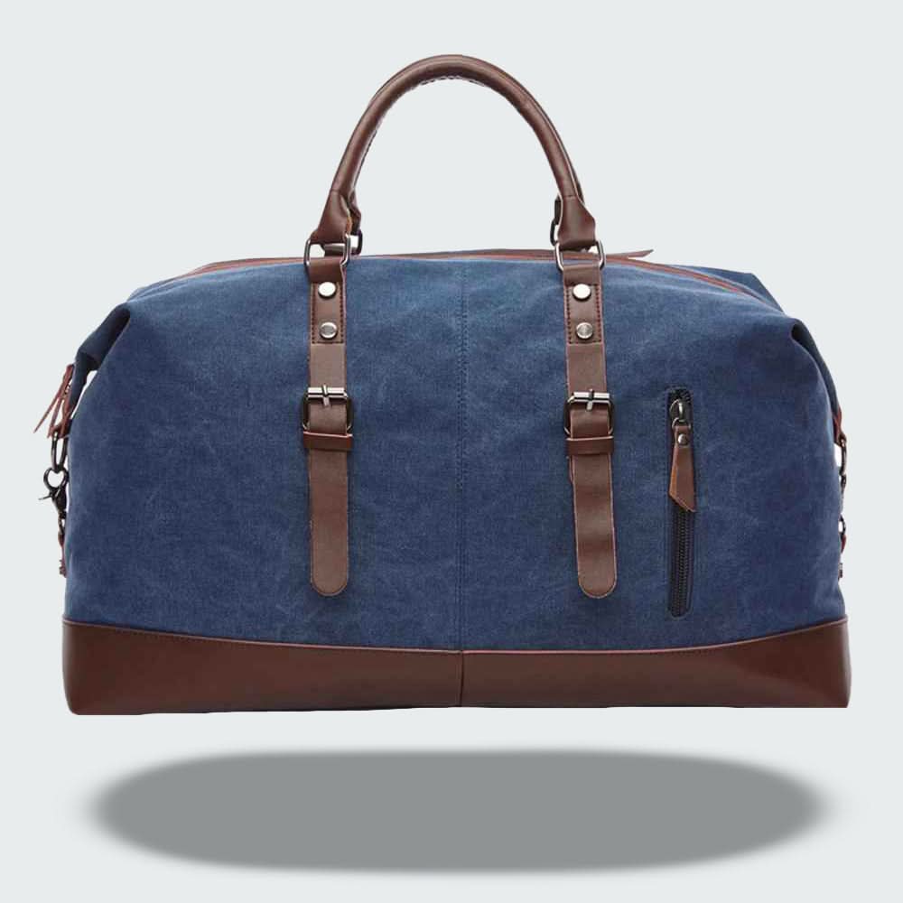 Duffel Bag Canvas & Leather Spacious Travel Design