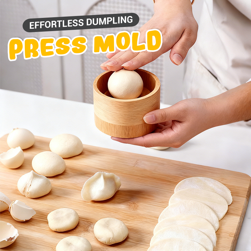 Dumpling Press Natural Wood Non-Stick Ergonomic Handle