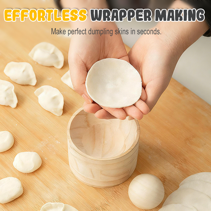 Dumpling Press Natural Wood Non-Stick Ergonomic Handle