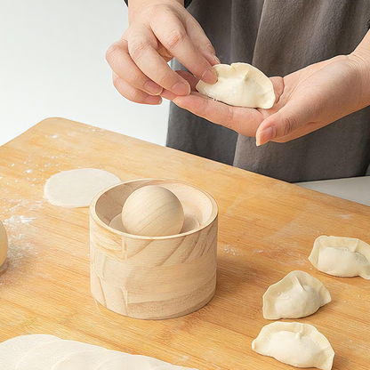 Dumpling Press Natural Wood Non-Stick Ergonomic Handle