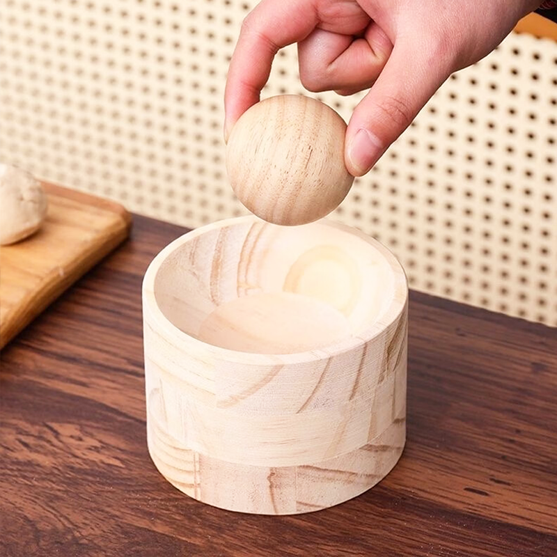 Dumpling Press Natural Wood Non-Stick Ergonomic Handle