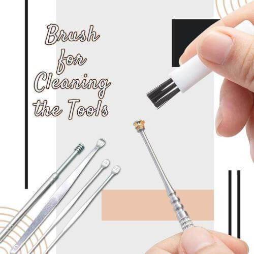 Ear Cleaning Kit 6-Piece Stainless Steel Ergonomic Grip