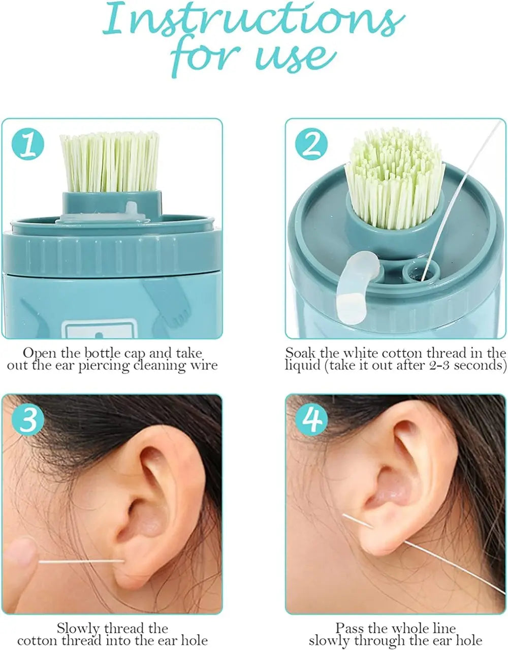 Ear Piercing Cleaning Kit Quick 5-Second Clean