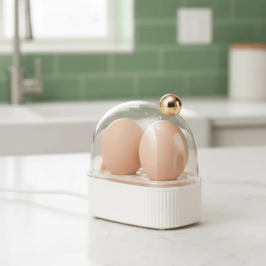 Egg Cooker & Poacher Adjustable Heat Settings 2-Egg Capacity