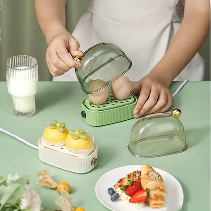 Egg Cooker & Poacher Adjustable Heat Settings 2-Egg Capacity