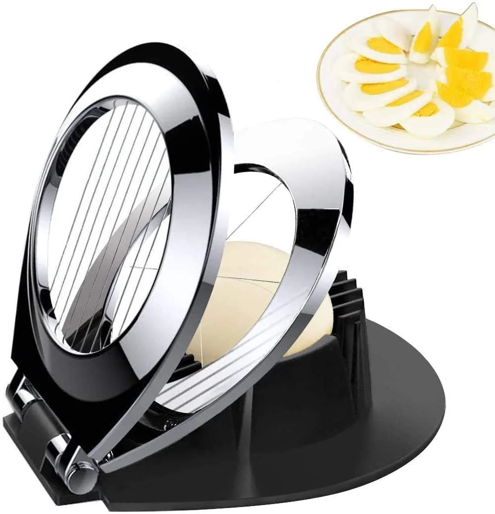 Egg Slicer 3-in-1 Stainless Steel Wires Non-Slip Base