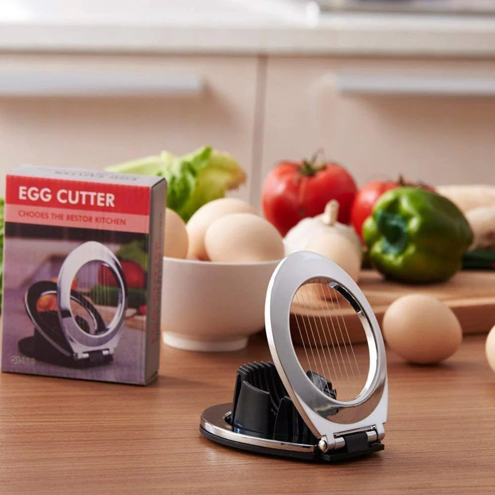 Egg Slicer 3-in-1 Stainless Steel Wires Non-Slip Base