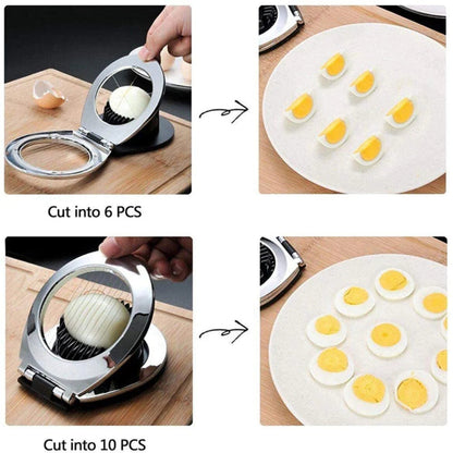 Egg Slicer 3-in-1 Stainless Steel Wires Non-Slip Base