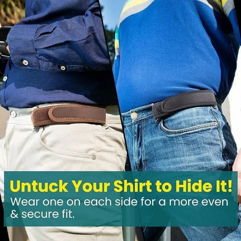 Elastic Belt Buckle-Free Invisible Velcro Closure
