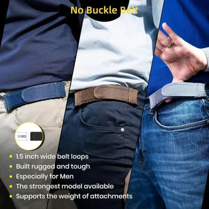 Elastic Belt Buckle-Free Invisible Velcro Closure