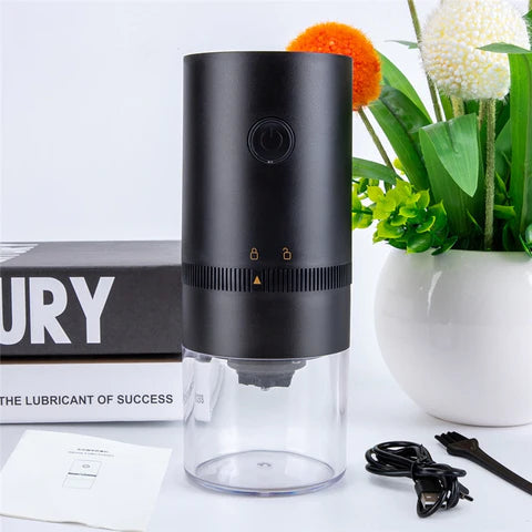 Electric Coffee Grinder USB Rechargeable & Adjustable Grind Size