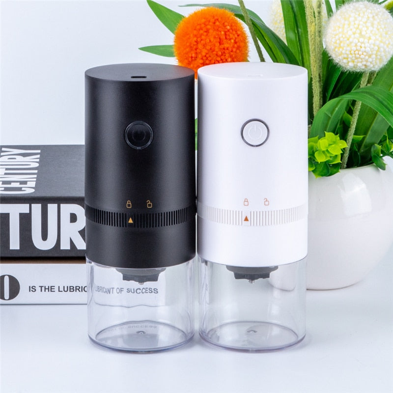 Electric Coffee Grinder USB Rechargeable & Adjustable Grind Size