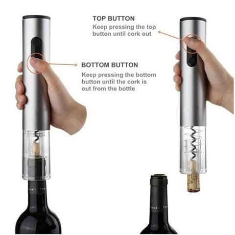 Electric Corkscrew One-Button Cordless Foil Cutter & Stopper