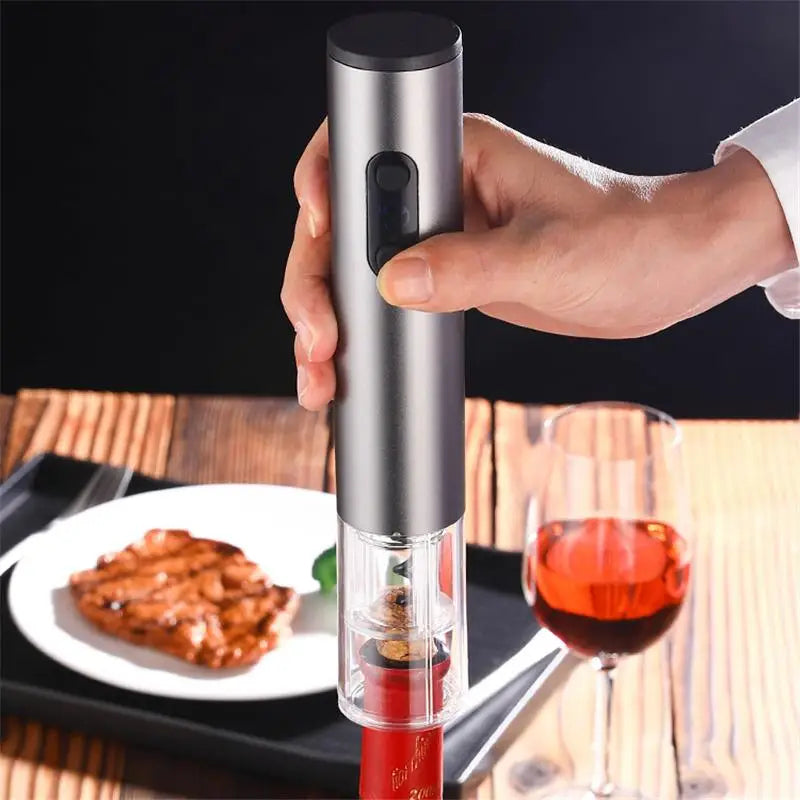 Electric Corkscrew One-Button Cordless Foil Cutter & Stopper
