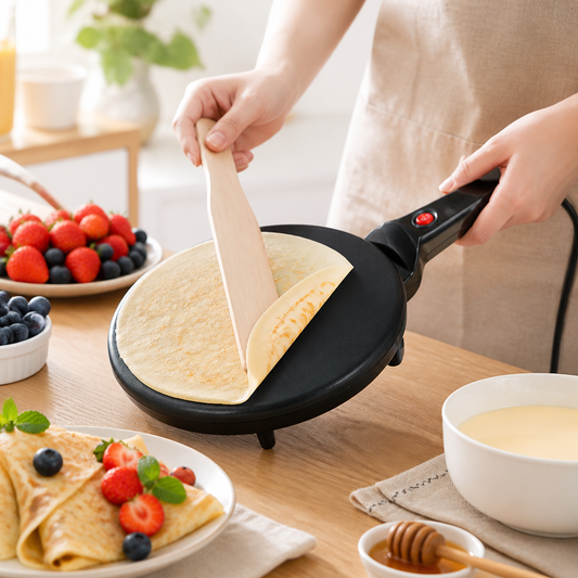 Electric Crepe Maker Portable Non-Stick Quick Heating