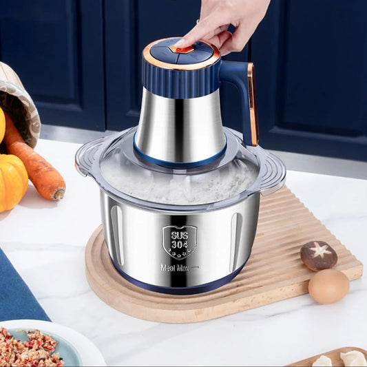 Electric Food Chopper 5000 RPM 6 Stainless Steel Blades