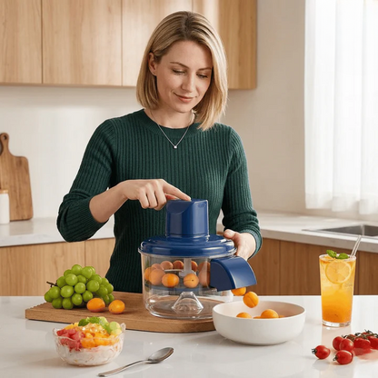 Electric Food Chopper Five-Blade Stainless Steel USB Rechargeable