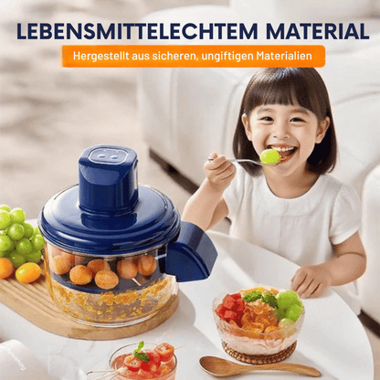 Electric Food Chopper Five-Blade Stainless Steel USB Rechargeable