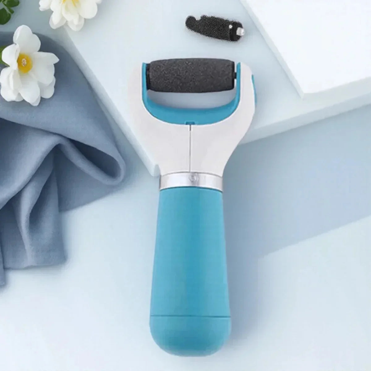 Electric Foot File Battery-Powered Replaceable & Washable Heads