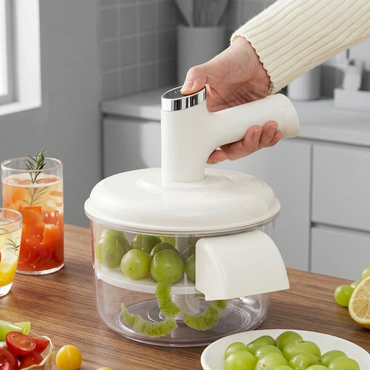 Electric Fruit Peeler Cordless Automatic Detachable Motor & Whisk
