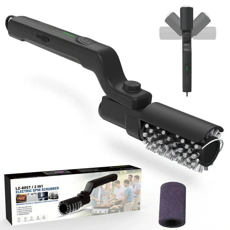 Electric Grill Brush Motorized Rotating Cordless